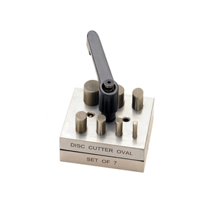 Oval Disc Cutter <b>Set</b> of 7 with Lever Jewelry Making Tool Hardened Steel Metal Cutting <b>Set</b> for Goldsmith Tools | GS589K-06 - Product Image 1
