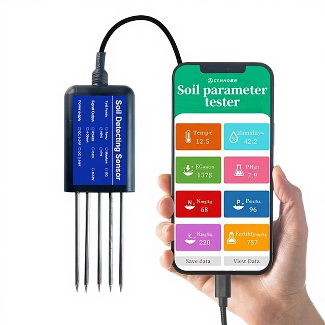 High Popularity Lab Soil Monitor PH Moisture Detector Lawn Soil Moisture Sensor Meter Plants Soil Temperature Analyzer