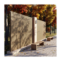 Revêtement mural extérieur en aluminium WPC haute densité, panneaux composites, imperméables, écologiques, entretien facile, finition bois, extérieur