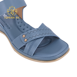 صندل مسطح للسيدات موديل Ca263-5 مزين بالألماس للنساء والفتيات في فصل الصيف - Product Image 4