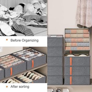 Drawer Clothes Organizers Living Room <b>Storage</b> Bags for Clothes Organizer Latest PP Board Steel Frame Design 3D Fabric Foldable - Product Image 3