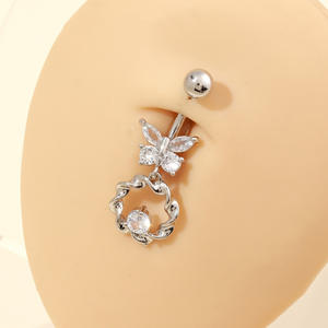 पीतल के भेदी गहने कमल के साथ एस्टम f136 टाइटेनियम टाइटेनियम टाइटेनियम - Product Image 3