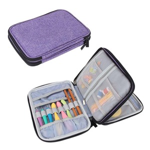 Sac de rangement portable pour aiguilles circulaires, accessoires de tricot, étui de voyage vide pour aiguilles à crocheter et à tricoter - Product Image 1