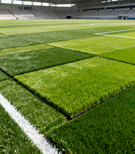 Tapis de gazon artificiel imperméable écologique Installation facile Gazon de terrain de football Plastique naturel super doux Résistant au feu - Product Image 4