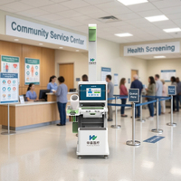 Kios Dokter Medis AI HS-V500 Mesin Pemeriksaan Kesehatan Telemedicine Cerdas untuk Klinik dan Apotek