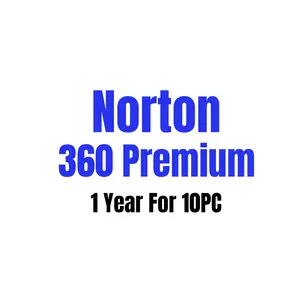 全新在线诺顿360高级版1年10PC帐户 + 密码密钥全球通用许可证防病毒安全软件