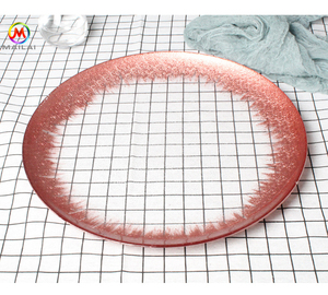 Piatti <span class=keywords><strong>di</strong></span> Presentazione in <span class=keywords><strong>Vetro</strong></span> Rosso <span class=keywords><strong>Trasparente</strong></span> all'Ingrosso, 13 Pollici - Product Image 6