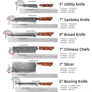 Hot Sale VG10 7 Inch 67 Layers Kitchen <b>Knife</b> Damascus Steel <b>Boning</b> <b>Knife</b> with Ebony <b>Handle</b> - Product Image 6