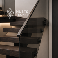 Escalier mono-poutre contemporain pour villa, conception et développement par fabricant exportateur de qualité supérieure