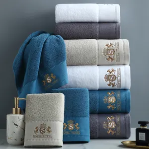 Custom 600gsm 100% Pinzon Organic Egyptian Cotton Bath Towel 6 Piece Set Sale 80x160