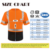 Kaos Keselamatan Reflektif Hi-Vis 100% Poly Birdeye Kerah Bulat Saku Dada Cakupan 360° S-5XL Dua Warna Unisex Bernapas untuk Kerja
