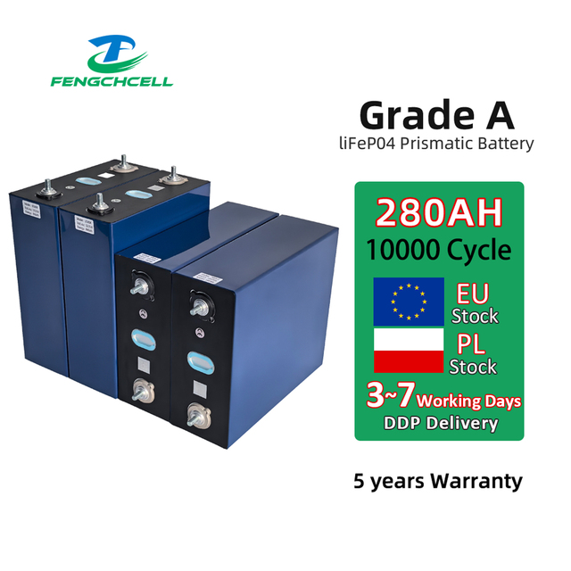 Poland Stock 10000 Cycles 3.2V 280Ah 315Ah Lifepo4 Battery Cell M6 Terminals Rechargeable Lithium Ion Phosphate Battery Cell