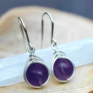Orecchini con girocollo a goccia d'acqua, gioielli classici da donna per tutti i giorni - Product Image 4
