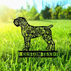 Aangepaste Tuin Decoratie Mastiff Stapel Binnenplaats Kunst Mastiff Hond Cadeau Hond Tuin Logo Huisdier Verloren Herdenkingsplaat