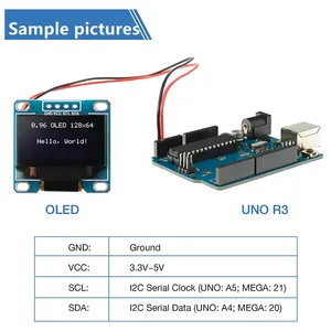 Module d'affichage OLED blanc série IIC, 0.96 pouces, 128x64 I2C SSD1306 12864, écran LCD pour Arduino, 1 à 10 pièces, Original - Product Image 3