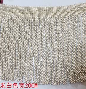 Accessoires de rideau de canapé double face en polyester <span class=keywords><strong>100</strong></span>% avec corde en dentelle et barbe, rangée torsadée, feuille d'or imprimée, <span class=keywords><strong>hauteur</strong></span> 20CM - Product Image 4