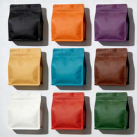 Sac d'emballage pour café en Mylar de 350 g avec boîte et jouet en forme exotique, fermeture à glissière à l'épreuve des enfants, sac en Mylar thermoscellable