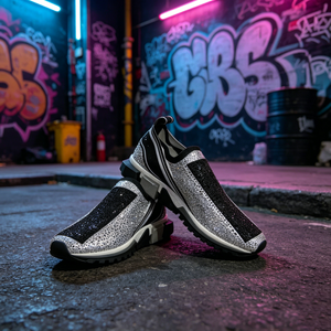 Zapatillas de Lujo con Lentejuelas para Dropshipping, Zapatos Casuales de Moda con Punta Redonda y Diseño de Tendencia, Zapatos de Diseñador a la Moda - Product Image 1