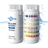 Bandelettes de test pour piscine 7-en-1, kit de test d'eau pour bassin, équipement de test de chlore pour l'eau, en promotion