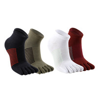 Chaussettes de sport à cinq doigts en maille pour marathon, vente en gros OEM, chaussettes de performance, dropshipping, chaussettes à doigts personnalisées CoolMax