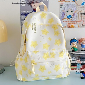 Mochila Escolar con Estampado de Cara Sonriente para Estudiantes de Moda, para Niñas y Mujeres, con Correa Ajustable, Bolsa de Viaje, Linda Mochila - Product Image 1