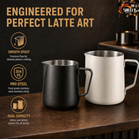 Pichet à lait en acier inoxydable 304 XL-Wholesale pour mousse de lait, espresso, latte art, et vapeur de lait pour barista