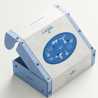 Boîtes en carton ondulé E-flute personnalisées, écologiques, avec fentes, doublées d'éponge, fermeture magnétique, pelliculage mat, pour vêtements modernes