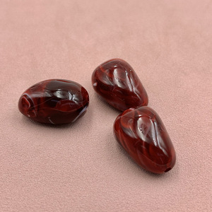 Perles ovales en acrylique MFan 30*20mm, imitation jadéite, bicolores dégradées, pour accessoires de couture et de tissage DIY - Product Image 4