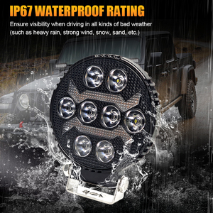 Faro LED da 4 Pollici con Logo Personalizzato, Luci Fuoristrada Tuff Plus, Luci per Auto 4X4, Faro Rotondo a Fascio Alto, Faro LED Auto - Product Image 5