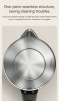 Bouilloire électrique intelligente pour mère et enfant, bouilloire à double pot avec affichage numérique, théière supérieure en verre borosilicate de haute qualité