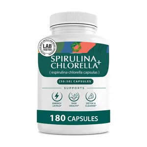 Chlorella Capsules Spirulina Capsules Met Chlorella Poeder Voor Immuun Antioxidant Energie Ondersteuning Voor De Gezondheid