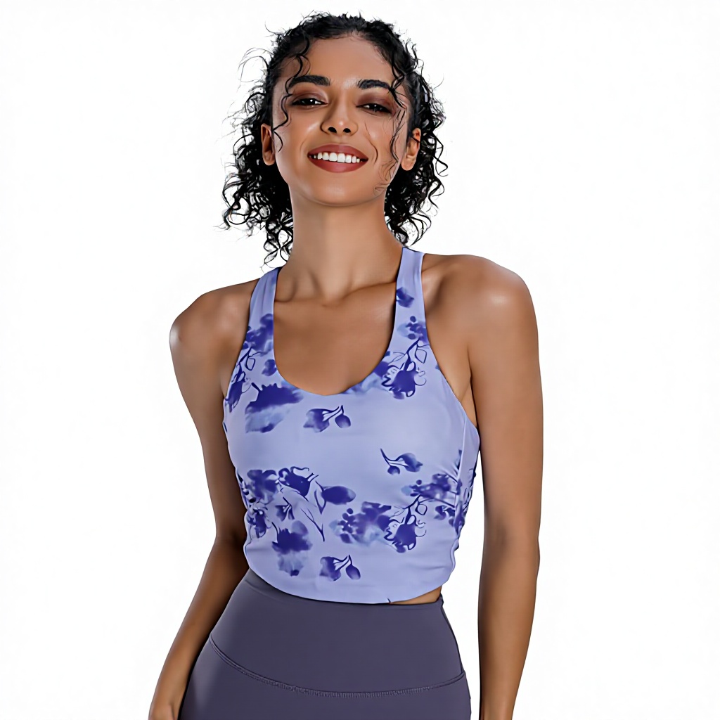 363 Sweat-Wicking Spandex/Nylon Yoga Suit Vest Tight-Fitting Solid Pattern Chest Pad Women Seamless Sports Back Underwear Front