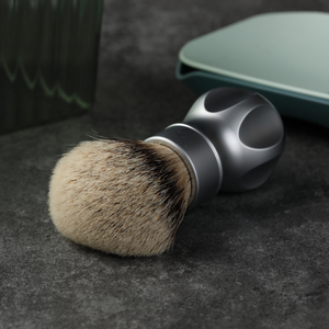 Pennello da Barba Yaqi <span class=keywords><strong>Gemini</strong></span> 24mm con Manico in Metallo Cromato Opaco e Setole di Tasso Argentato per Uomo - Product Image 5