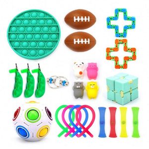 JYTZ0105 Custom Packing <b>Box</b> Fidget Toys Set with Plastic PU & Rubber <b>Materials</b> Stress Relief Custom Color Ages 3+ - Product Image 2