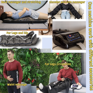 Système de récupération de jambe de masseur de <span class=keywords><strong>compression</strong></span> d'air séquentiel à 6 chambres de qualité supérieure pour les voyages, le bureau et la maison, l'appareil de thérapie de qualité médicale - Product Image 2