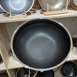 <span class=keywords><strong>Wok</strong></span> de Acero Inoxidable 316 Antiadherente de Doble Cara <span class=keywords><strong>con</strong></span> Diseño de Panal para Cocina Casera - Product Image 3