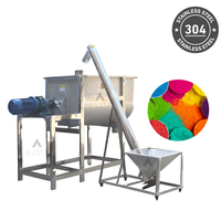 Mélangeur de poudre humide et sèche de petite taille 3kg 10kg 25kg 1000L avec mélangeur à ruban pour PVC, épices et détergents
