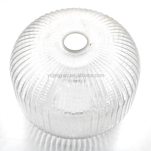 Customized Blown Ribbed Clear <strong>Glass</strong> <strong>Shade</strong> <strong>for</strong> <strong>Table</strong> <strong>Lamp</strong> - Product Image 2