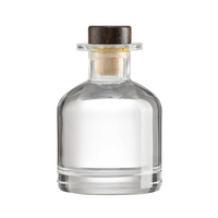 Bouteille diffuseur en verre ronde vide transparente de plusieurs tailles avec couvercle et boîte pour bâtonnets, pour la décoration intérieure