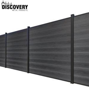 Vente Directe Clôture Composite WPC Coextrudée Personnalisée Revêtement Mural <span class=keywords><strong>Extérieur</strong></span> Jardin Poteaux en Aluminium Bois-Plastique - Product Image 4