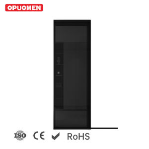 Moderno Kit porte invisibili scorrevoli a foglia singola in alluminio vetro con finitura a <span class=keywords><strong>specchio</strong></span> flottante flottante flottante Ghost Door - Product Image 1