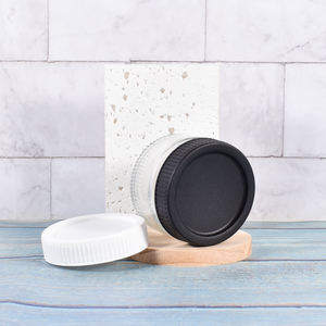 Récipient alimentaire rond à large ouverture de 200 ml 20 cl, hermétique, en <span class=keywords><strong>verre</strong></span> transparent, pot de conservation Mason - Product Image 1