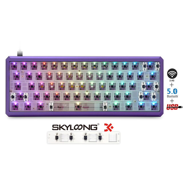 SKYLOONG Lite Gasket GK61 Hot Swap 60% RGB DIY Kit Mechanical Keyboard Customized Kit for Mechanical Keyboard