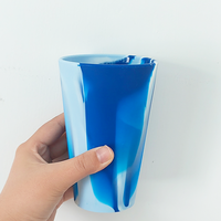 Gobelet en silicone sans BPA, incassable, compatible micro-ondes, résistant aux chocs, réutilisable, passe au lave-vaisselle, personnalisable – pour toutes les boissons