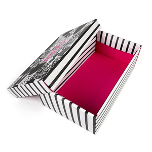 แฟชั่นหรูหราแบบกําหนดเองการพิมพ์สีดําสีขาวกระดาษคราฟท์กล่องบรรจุภัณฑ์ของขวัญสําหรับรองเท้าส้นสูง - Product Image 3