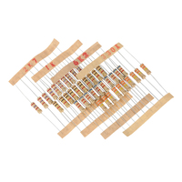 전기 장치 100 값 * 10Pcs 1/2W 탄소 필름 저항기 구색 키트 1R-10MR 8x3mm 5% 공차 저항기 팩 DIY