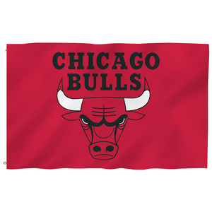 Impression numérique personnalisée de haute qualité 3x5ft 100D Polyester <span class=keywords><strong>NBA</strong></span> Basketball <span class=keywords><strong>Chicago</strong></span> Bulls Drapeau Bannière - Product Image 1