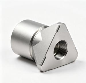 CNC Machined Aluminum Milling Adapter With Threaded Hole And Hexagonal Flange CNC machining Custom <b>Tooling</b> Service - Product Image 1