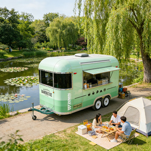 Chariot de vente ambulante pour café, nourriture et boissons, idéal pour les cafés en plein air - Product Image 1