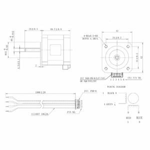 Motore Passo-Passo Ibrido NEMA 17 a Basso Rumore e Alta Coppia, 3.9V 1.3A 0.45mNm, Bifase per Macchine Utensili CNC - Product Image 2